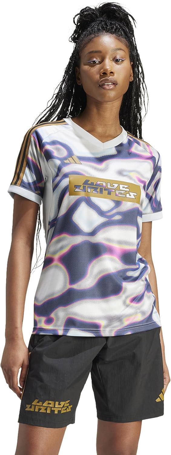 imageadidas Womens Tiro Pride JerseyHalo BluePurple BurstPink Spark