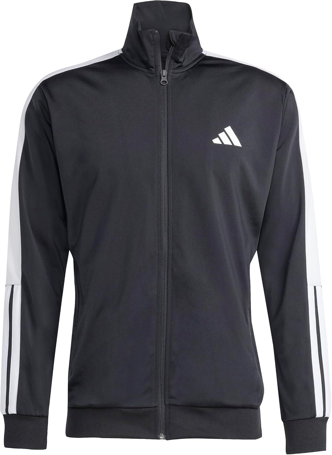 imageadidas mens Colorblock Track TopBlackWhite