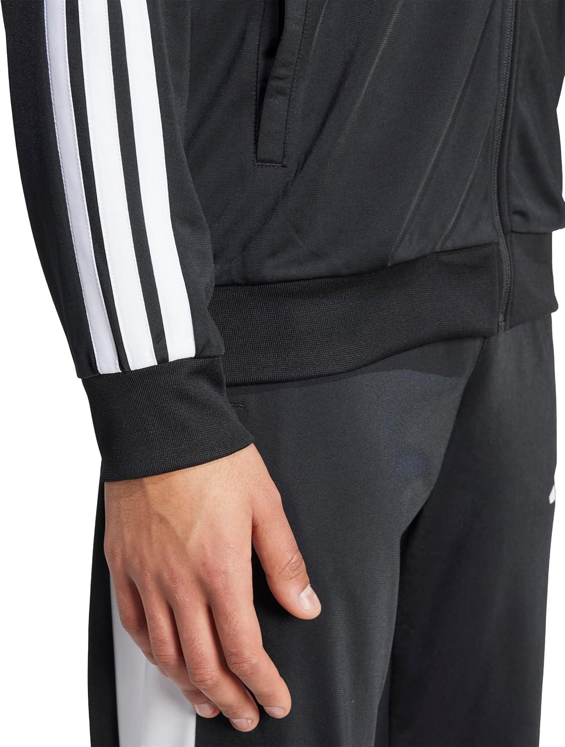 imageadidas mens Colorblock Track TopBlackWhite