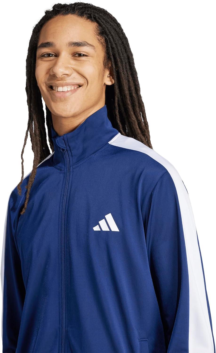 imageadidas mens Colorblock Track TopDark BlueWhite