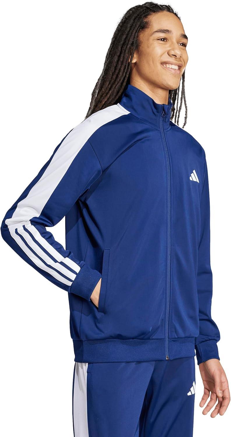 imageadidas mens Colorblock Track TopDark BlueWhite