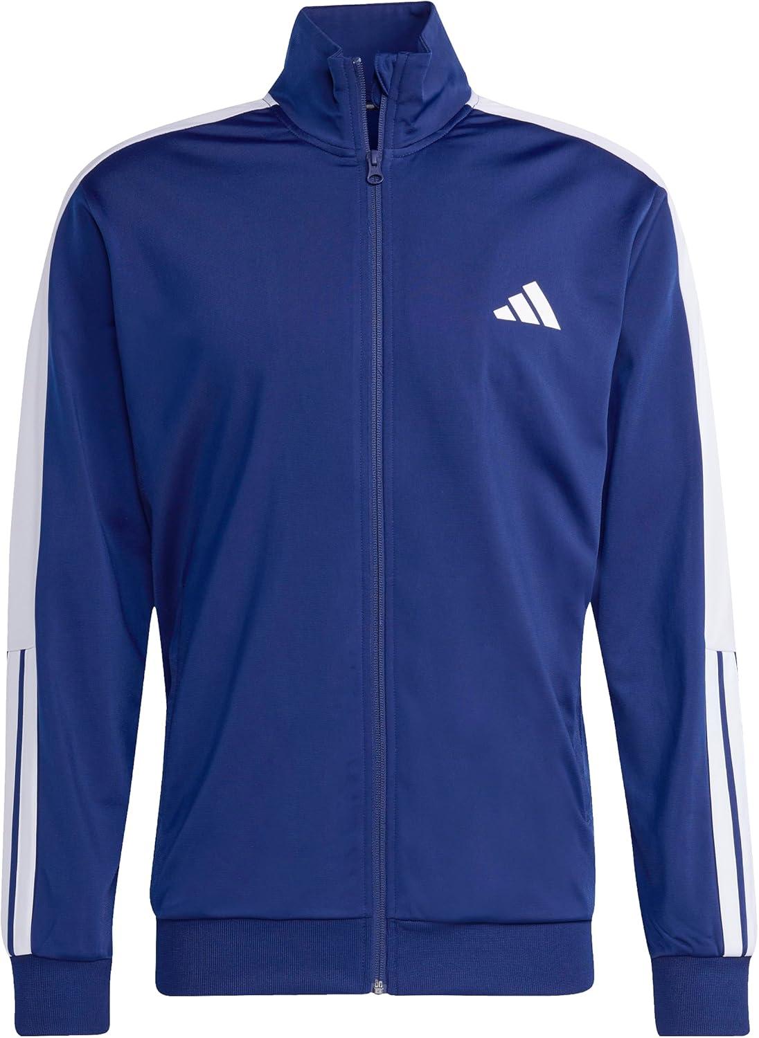 imageadidas mens Colorblock Track TopDark BlueWhite