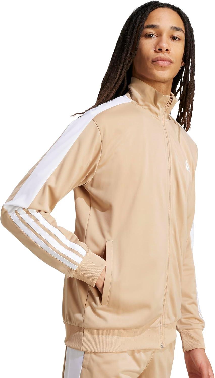 imageadidas mens Colorblock Track TopWarm SandstoneWhite