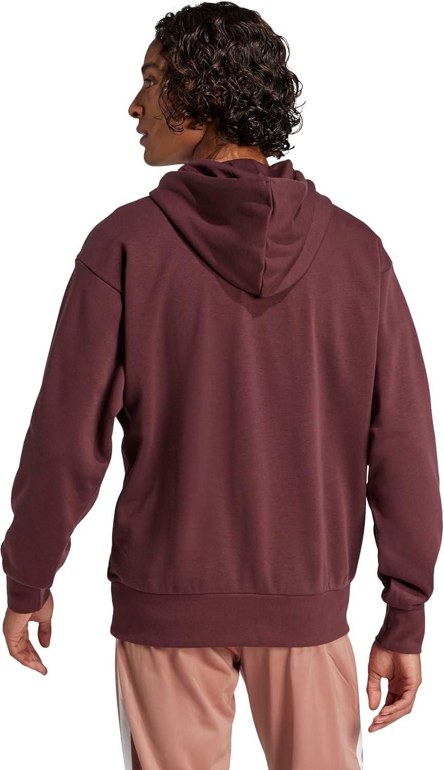 imageadidas mens Essentials Big Logo French Terry HoodieAurora RubyWhite