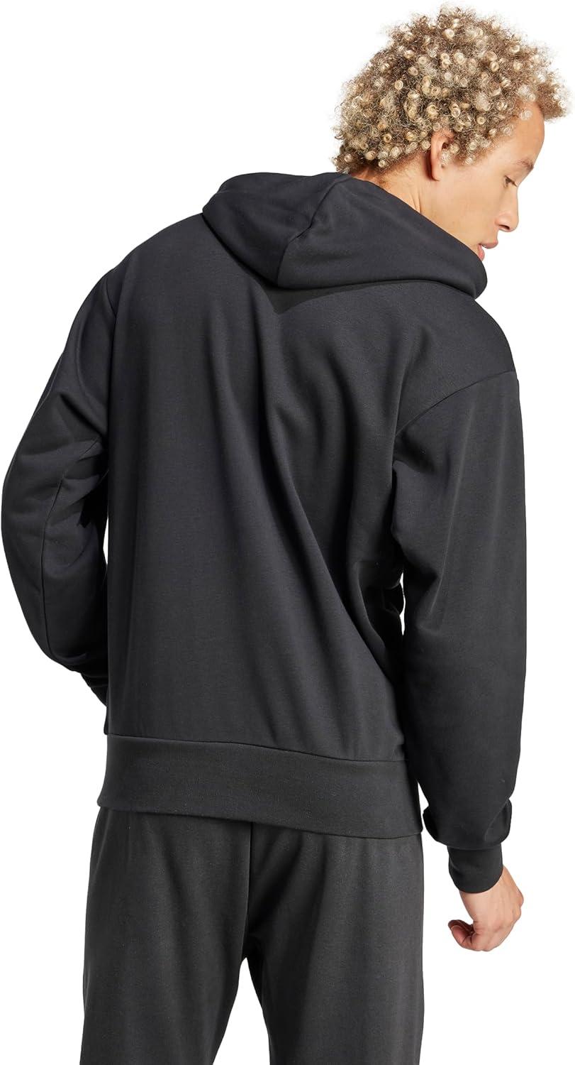 imageadidas mens Essentials Big Logo French Terry HoodieBlackWhite