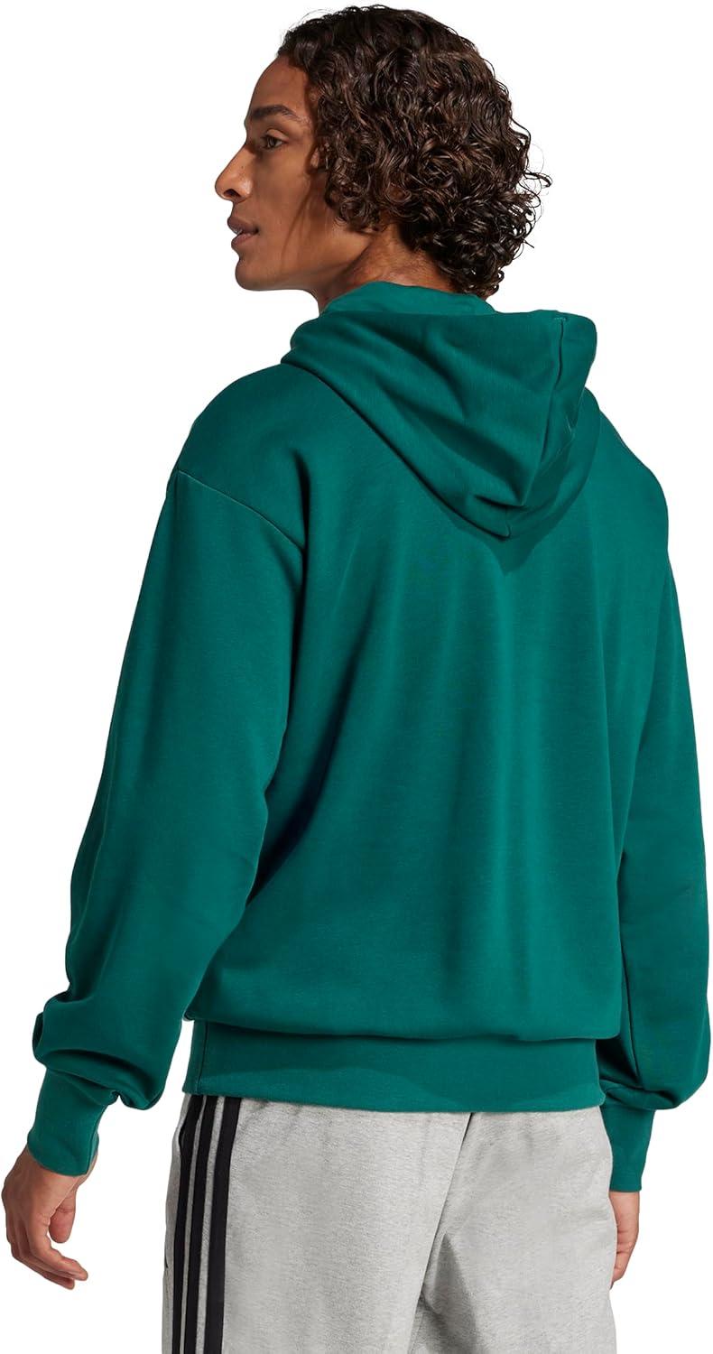 imageadidas mens Essentials Big Logo French Terry HoodieCollegiate GreenBlack