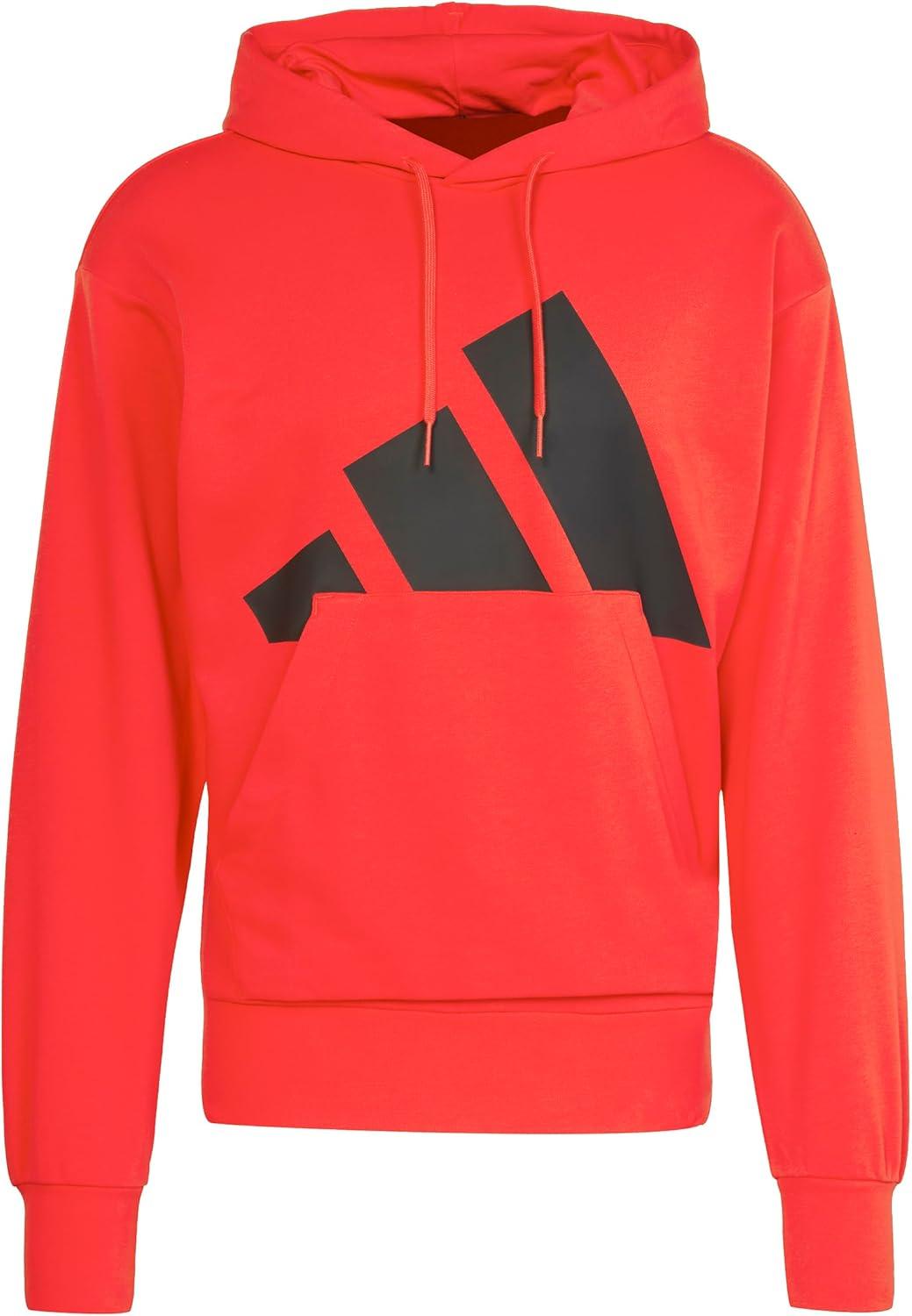 imageadidas mens Essentials Big Logo French Terry HoodiePure RubyBlack