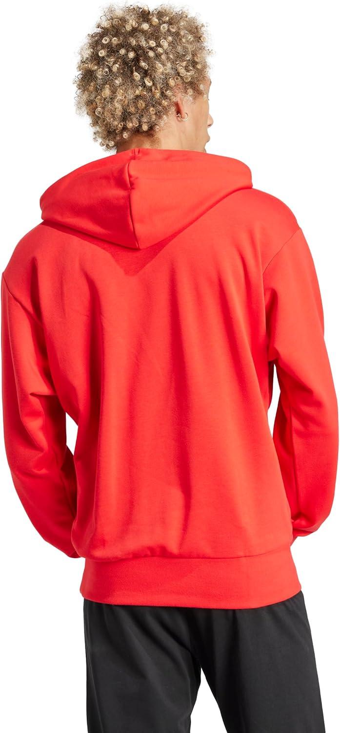 imageadidas mens Essentials Big Logo French Terry HoodiePure RubyBlack