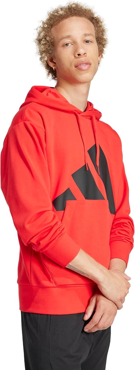 imageadidas mens Essentials Big Logo French Terry HoodiePure RubyBlack