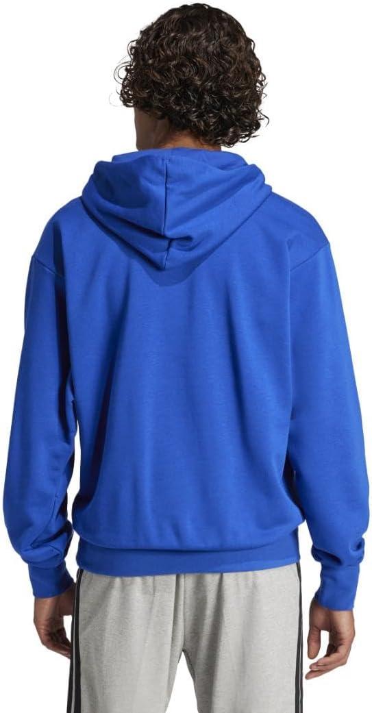 imageadidas mens Essentials Big Logo French Terry HoodieTeam Royal BlueBlack