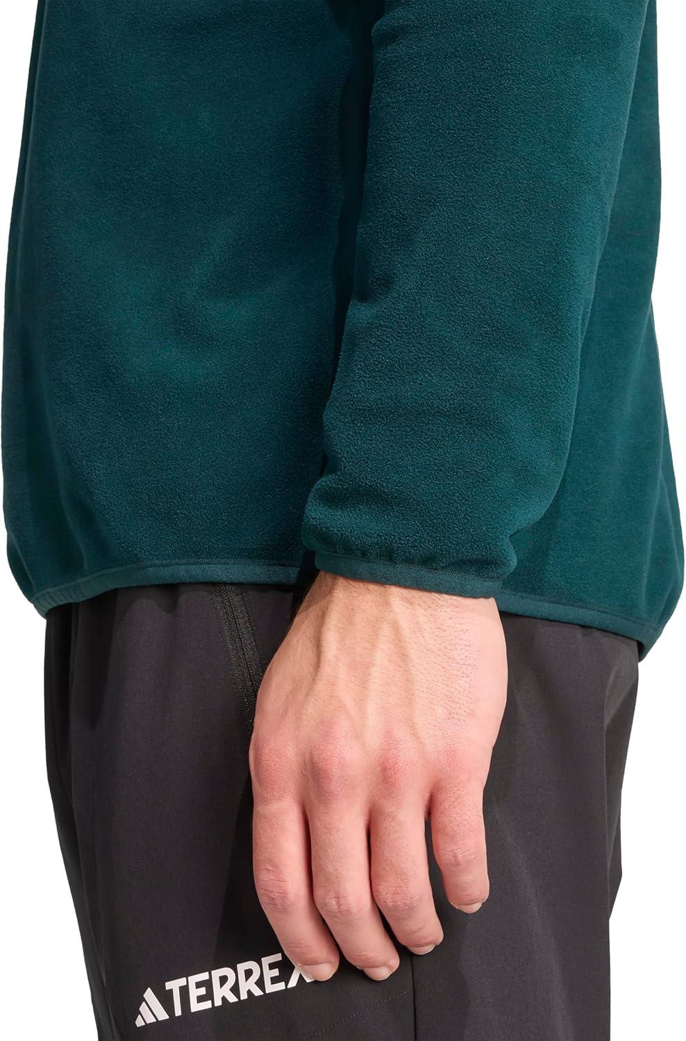 imageadidas mens Terrex Multi Essentials Halfzip Fleece Hiking JacketAurora Ivy