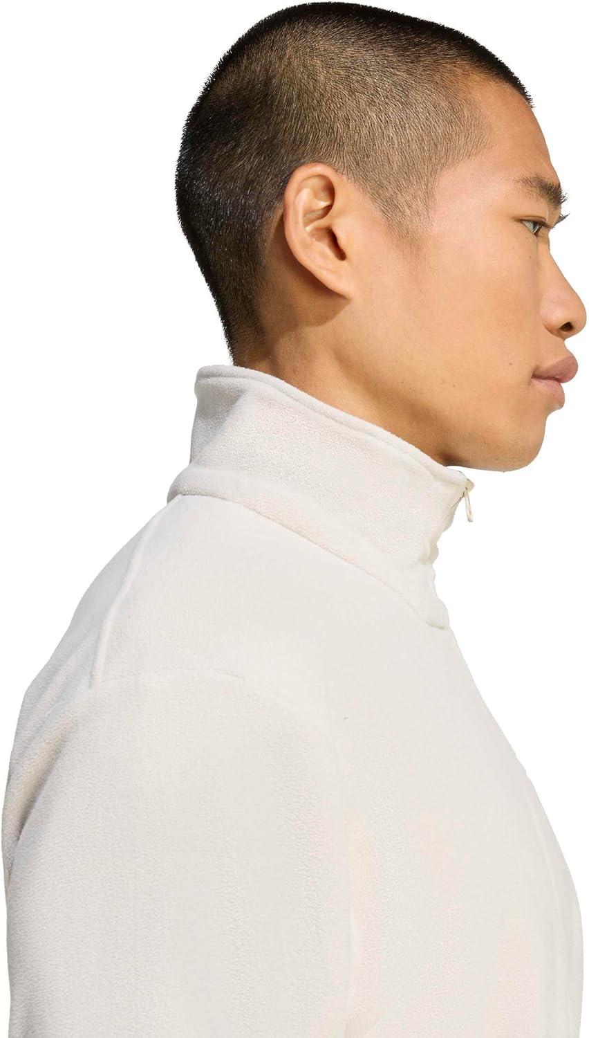 imageadidas mens Terrex Multi Essentials Halfzip Fleece Hiking JacketWonder Alumina