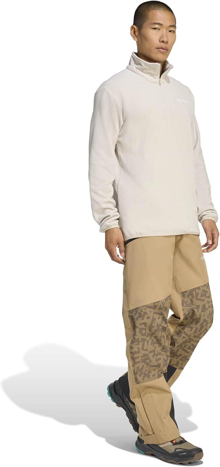 imageadidas mens Terrex Multi Essentials Halfzip Fleece Hiking JacketWonder Alumina