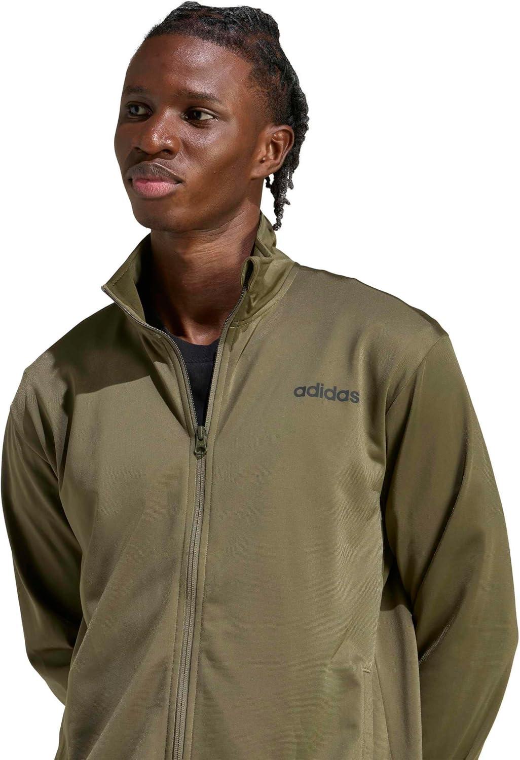 imageadidas mens Train Linear Track SuitOlive Strata