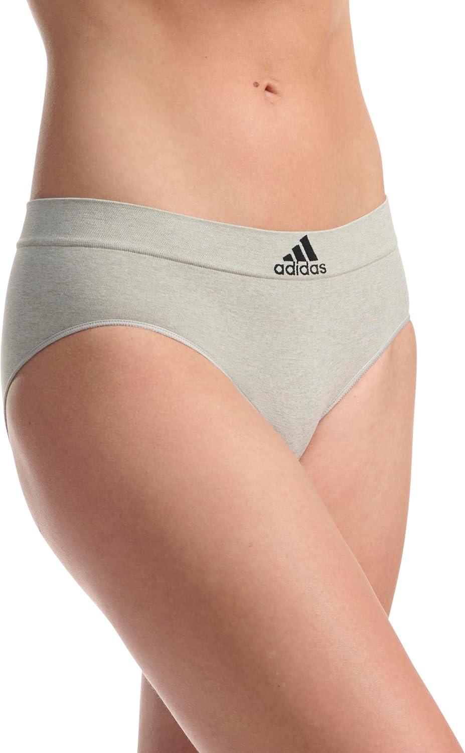 imageadidas womens Seamless Brief Panties 3packBlue JacquardMahoganyNight Indigo