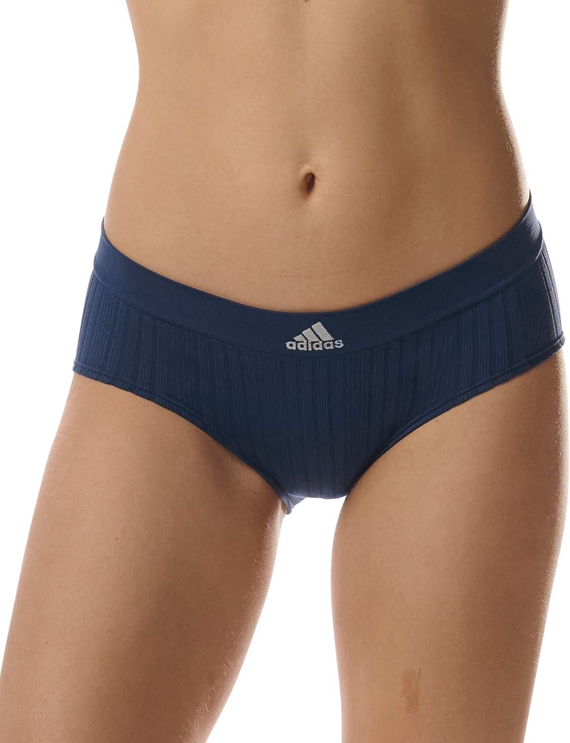 imageadidas womens Seamless Hipster Underwear 3 PackBlack RibbedHeather GreyLucid PinkNight Indigo RibbedLucid PinkWonder Taupe