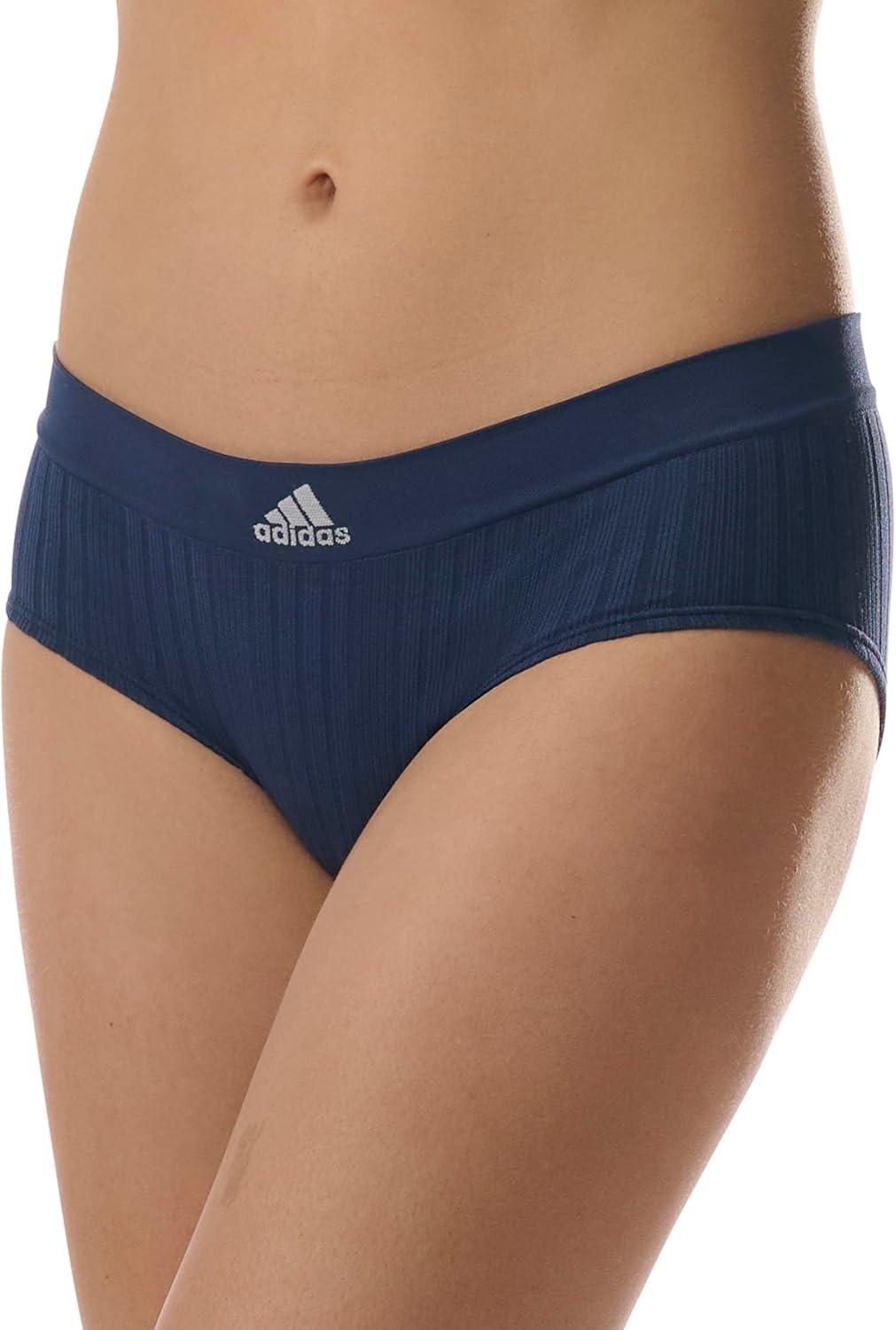 imageadidas womens Seamless Hipster Underwear 3 PackBlack RibbedHeather GreyLucid PinkNight Indigo RibbedLucid PinkWonder Taupe