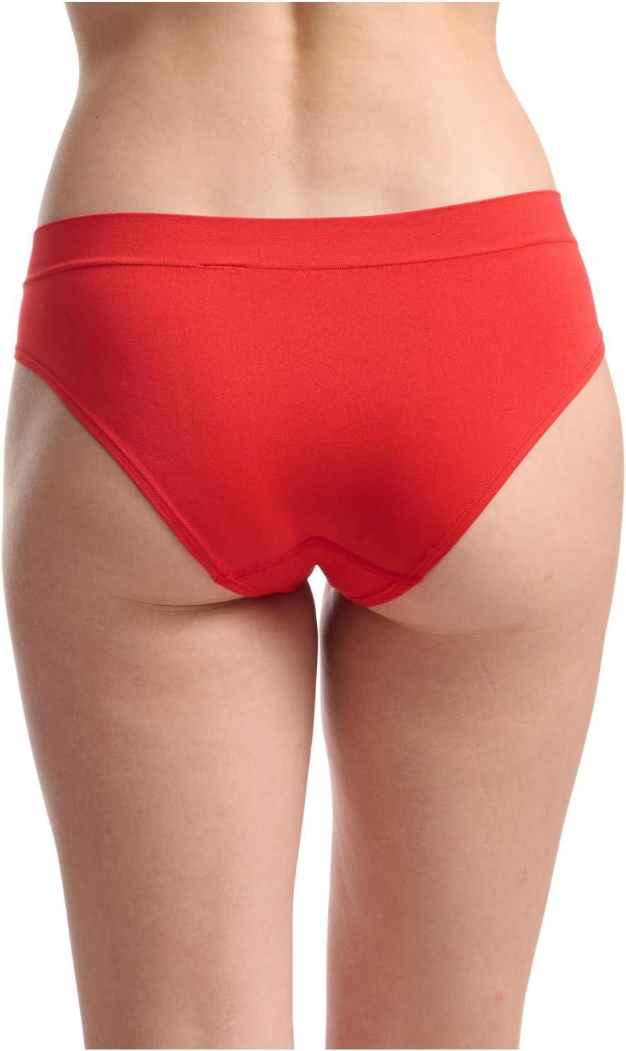 imageadidas womens Seamless Hipster Underwear 3 PackBlack With StripesHeather GreyVivid Red