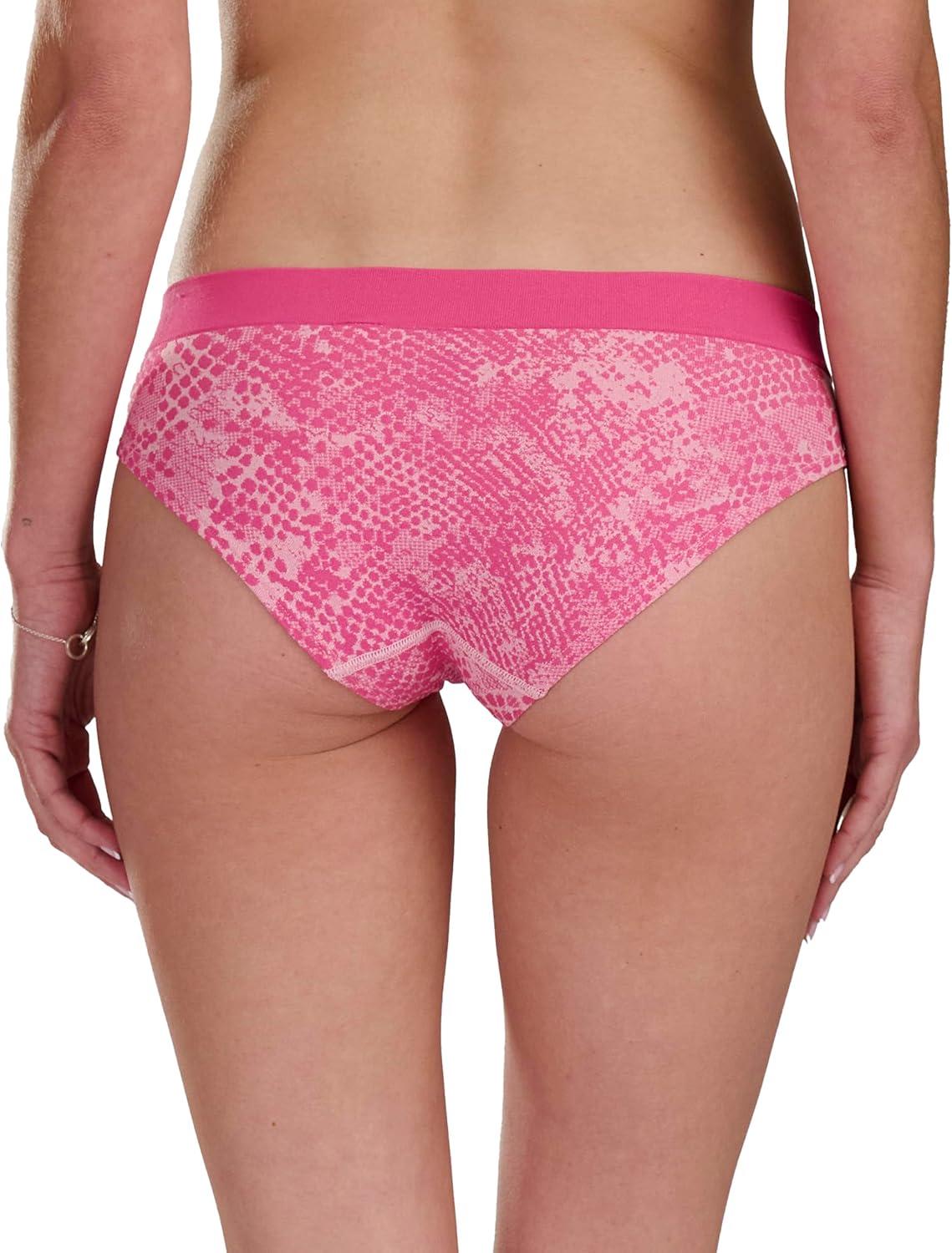 imageadidas womens Seamless Hipster Underwear 3 PackPink SnakeHeather GreyBlack