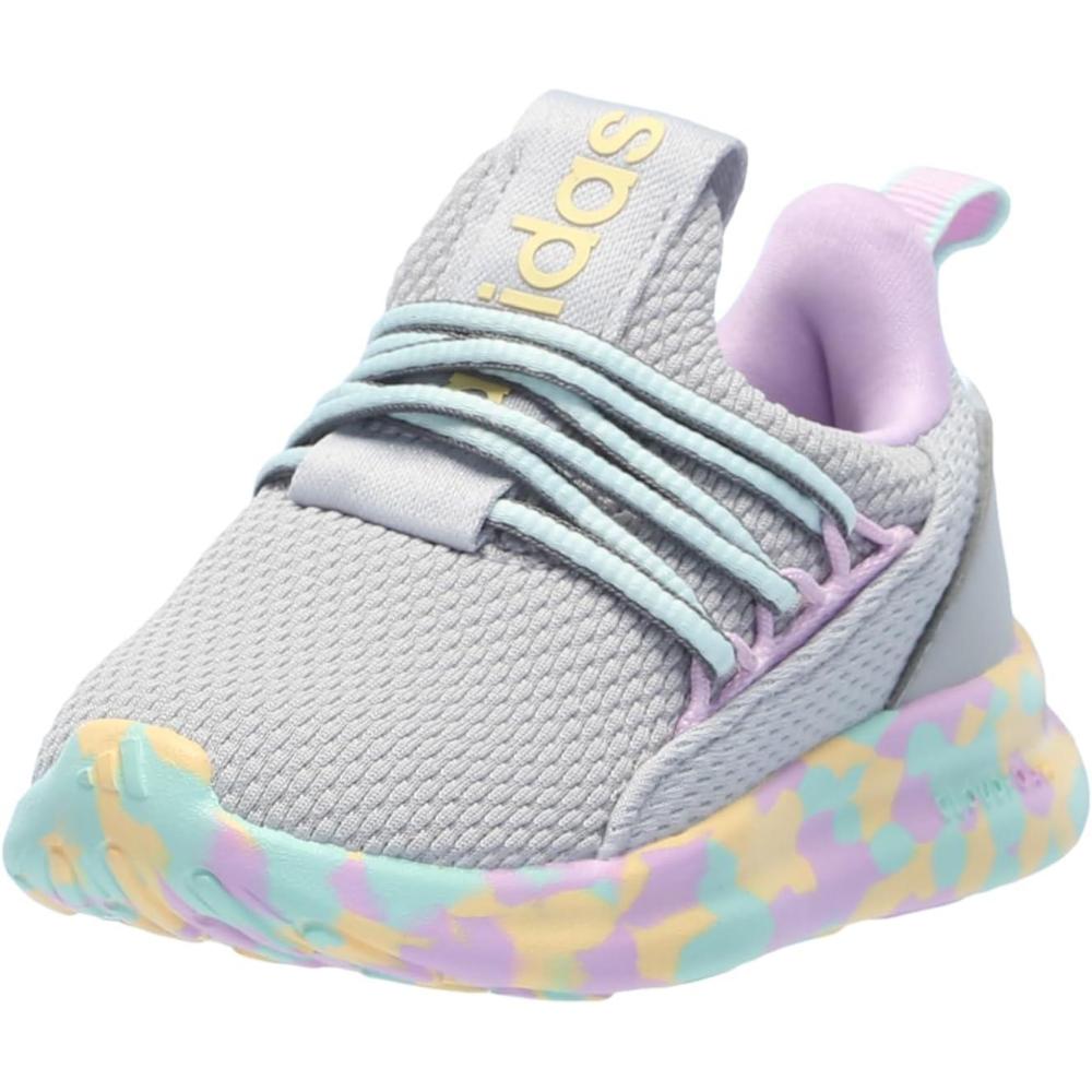 imageAdidas UnisexChild Lite Racer Adapt 70 SneakerGreySemi Flash AquaBliss Lilac