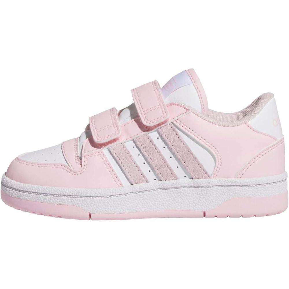 imageadidas Kids Break Start Hook ampamp Loop ShoeClear PinkWhiteCloud White