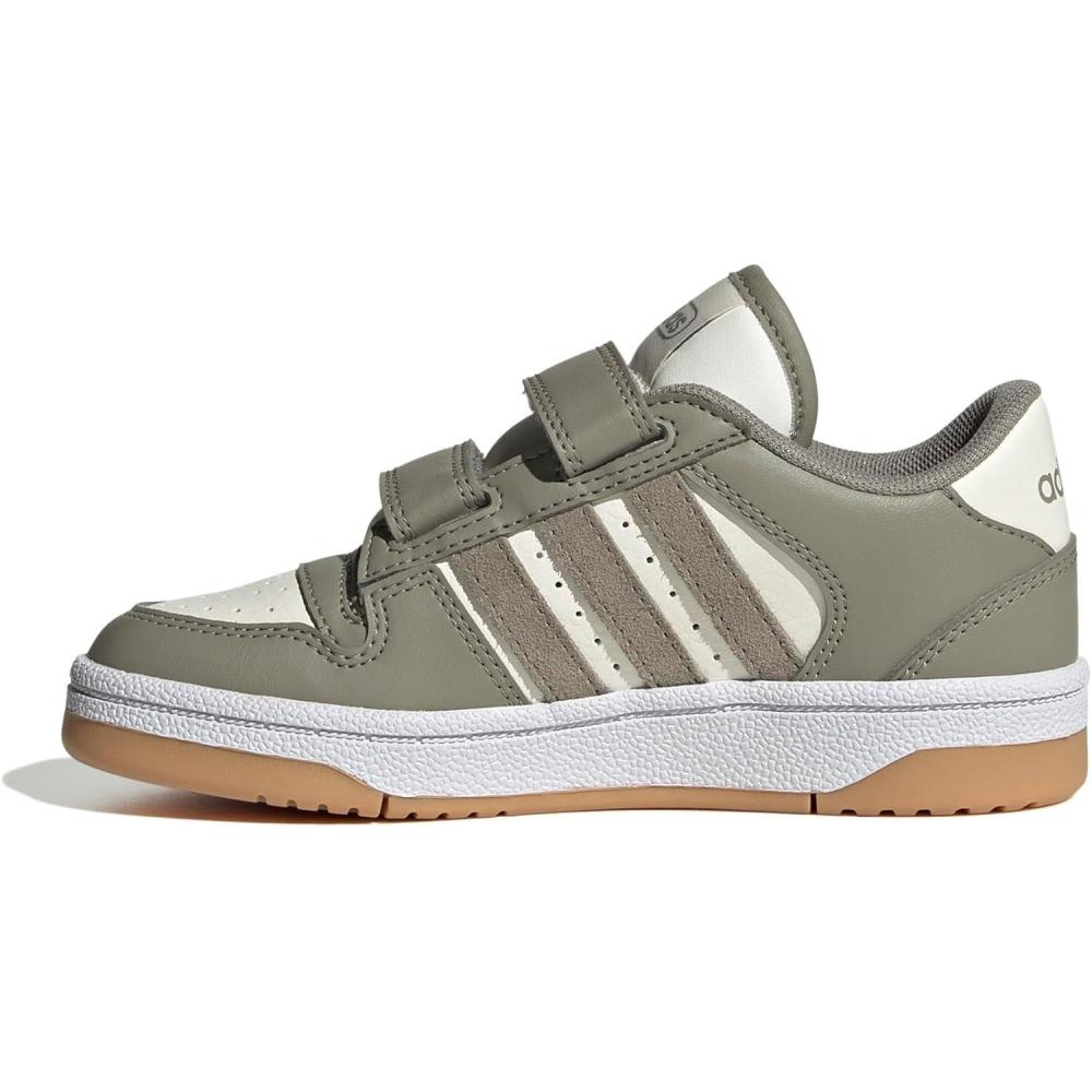 imageadidas Kids Break Start Hook ampamp Loop ShoeSilver PebbleSilver PebbleCloud White