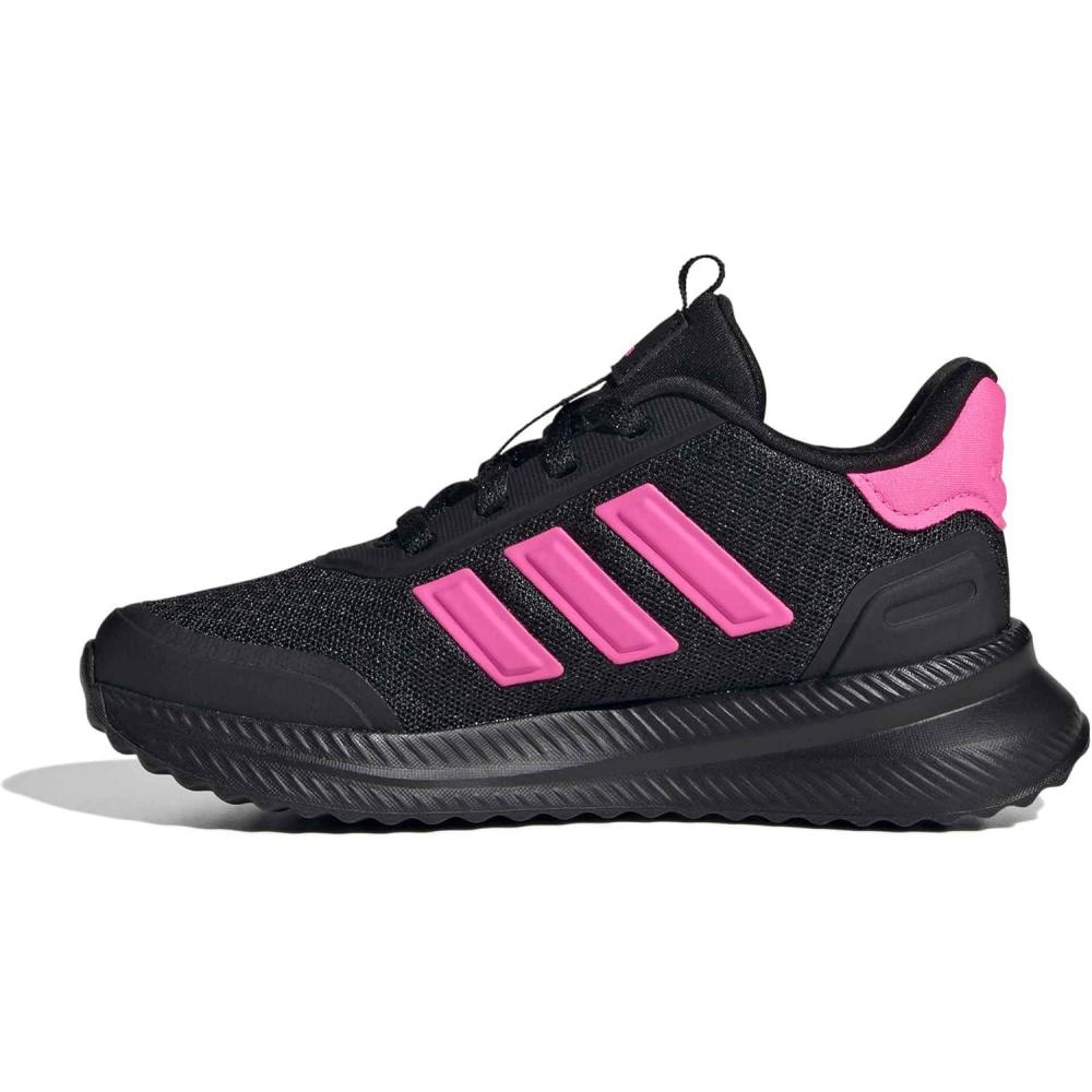 imageadidas Kids XPLR Path Elastic Lace ampamp Strap ShoesBlackLucid PinkBlack
