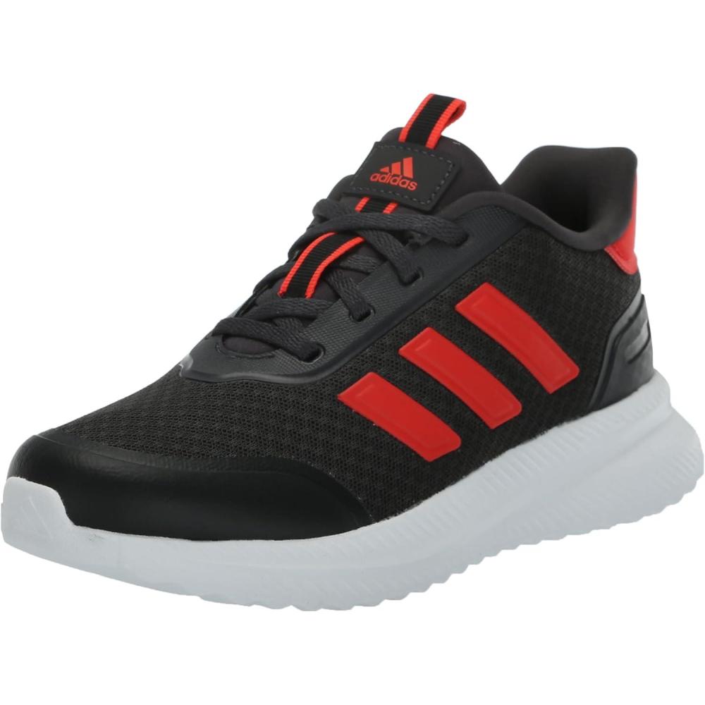 imageadidas Kids XPLR Path Elastic Lace ampamp Strap ShoesCarbonBright RedWhite
