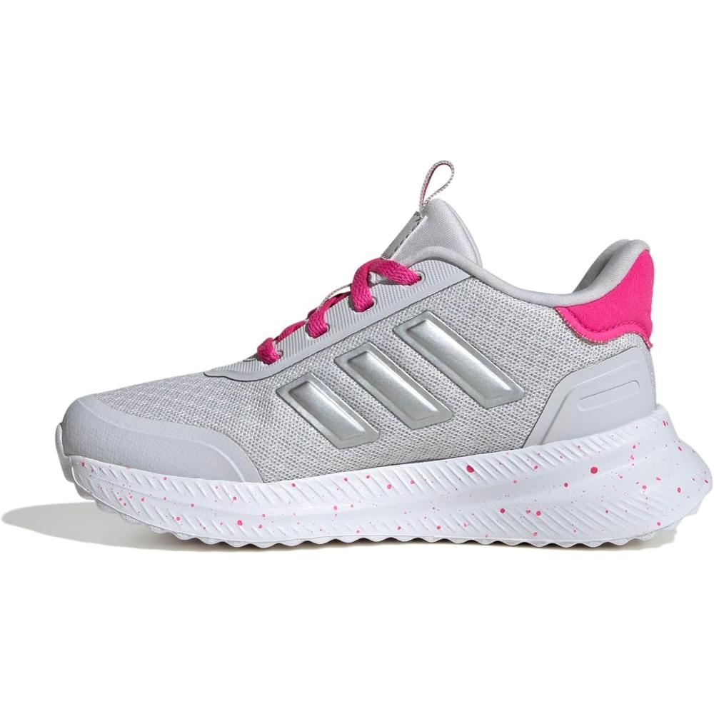 imageadidas Kids XPLR Path Elastic Lace ampamp Strap ShoesDash GreySilver MetallicShock Pink