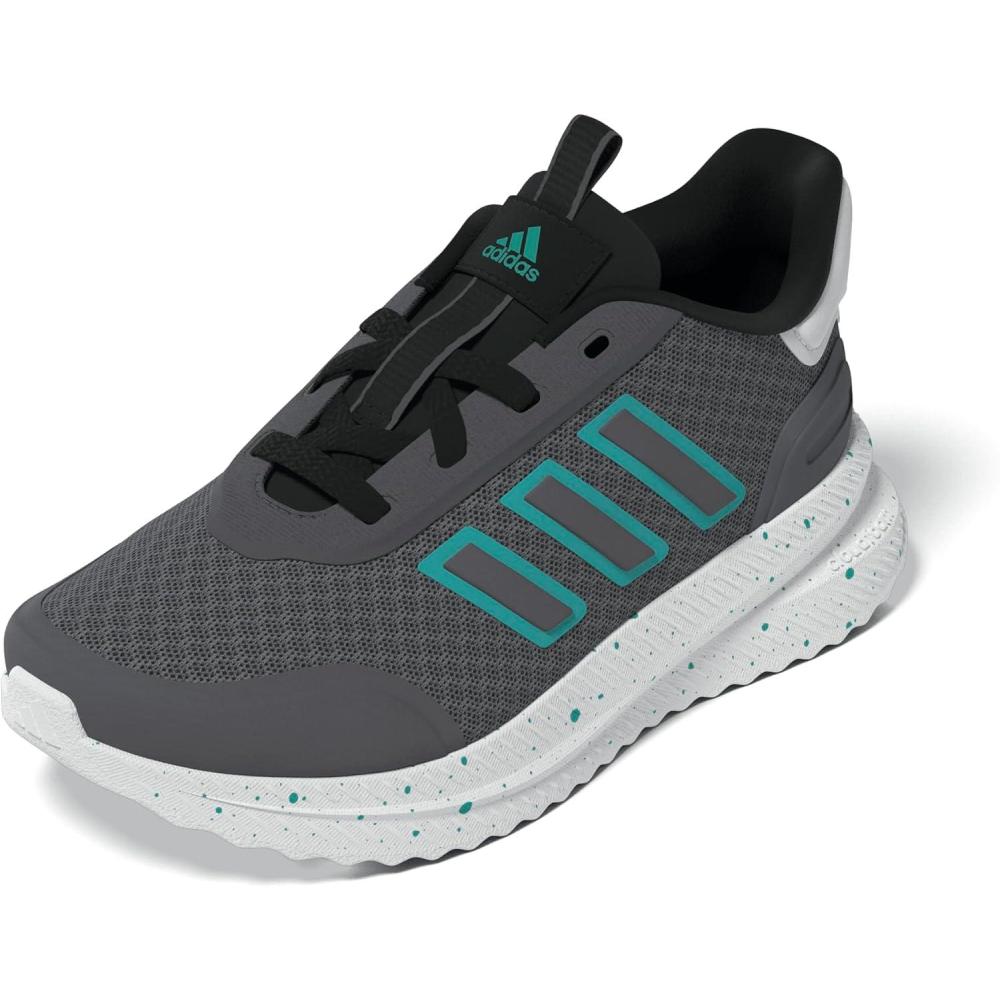imageadidas Kids XPLR Path Elastic Lace ampamp Strap ShoesGreyPure TealBlack