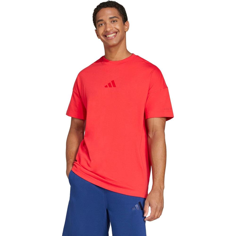 imageadidas Mens ALL SZN Loose TShirtPure Ruby