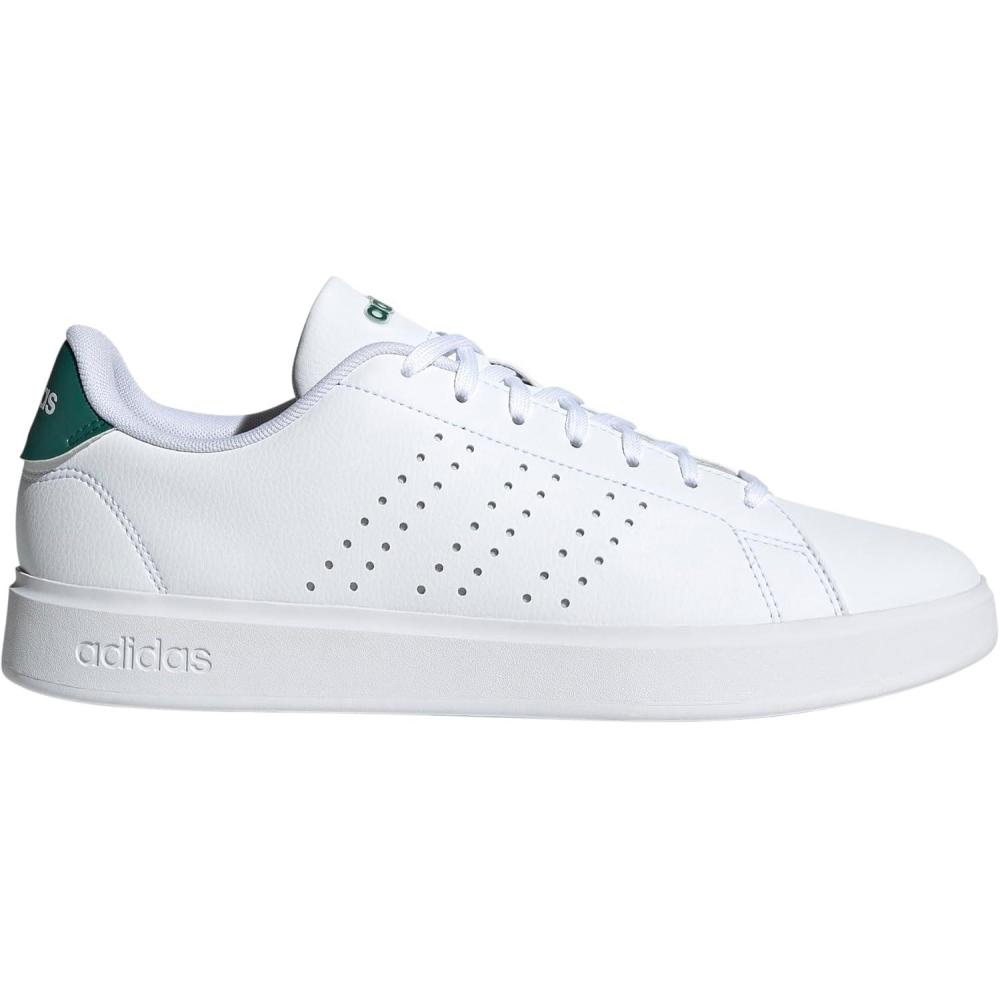 imageadidas Mens Advantage 20 Tennis ShoesWhiteBlackCollegiate Green