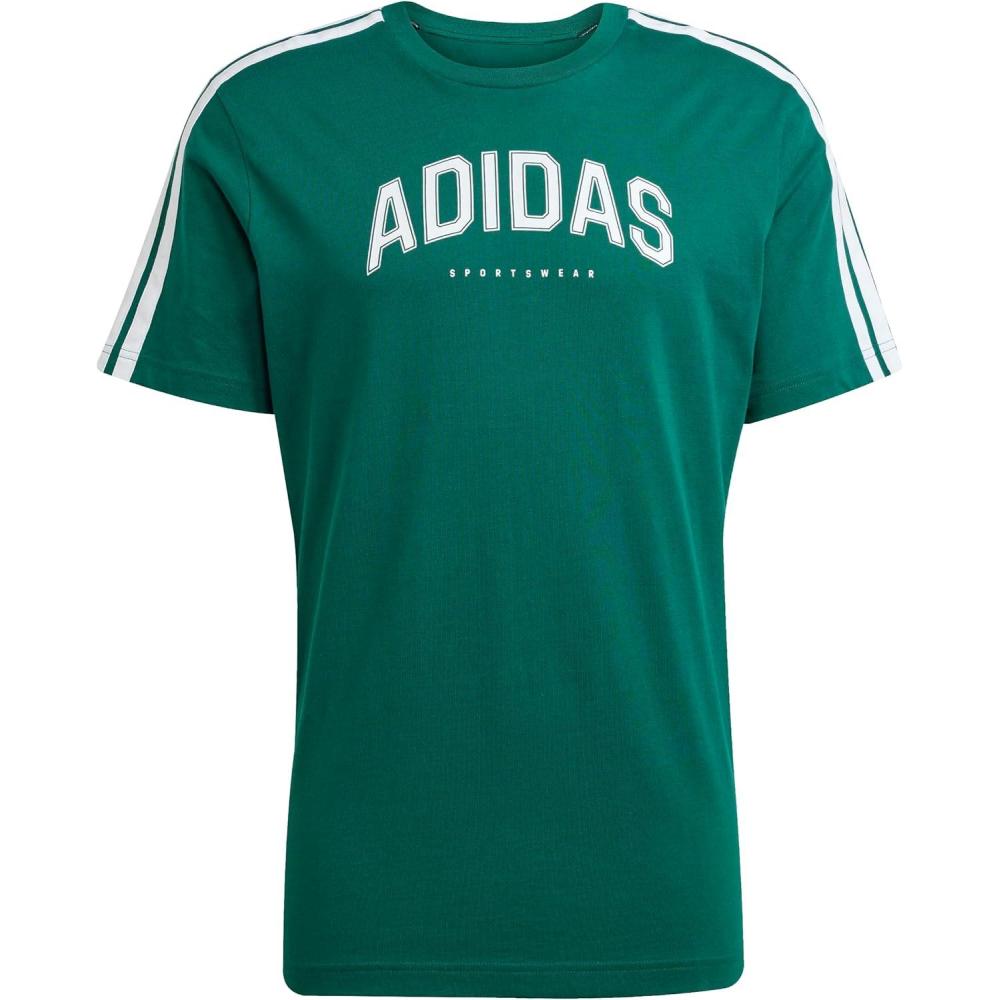 imageadidas Mens Codes Collegiate Linear Graphic TShirtCollegiate Green