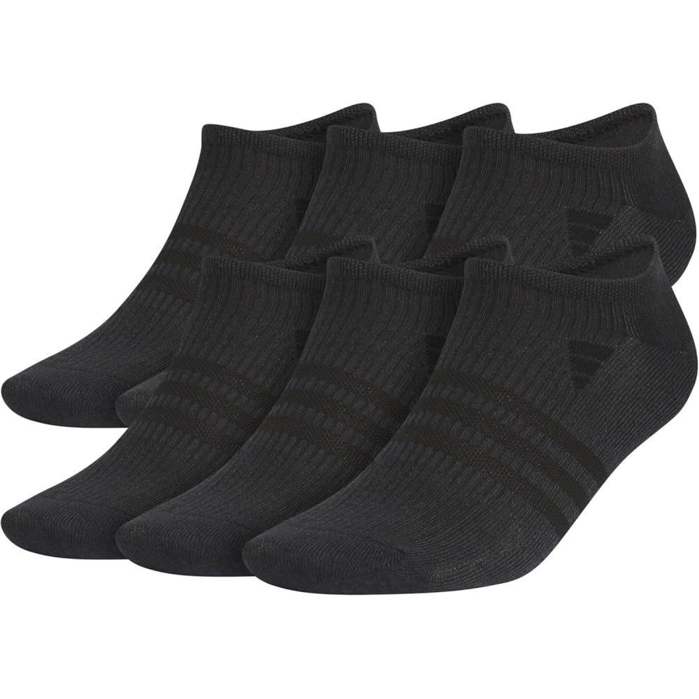 imageadidas Mens Superlite No Show Socks 6Pair Pack Low Profile Below AnkleBlackNight Grey30