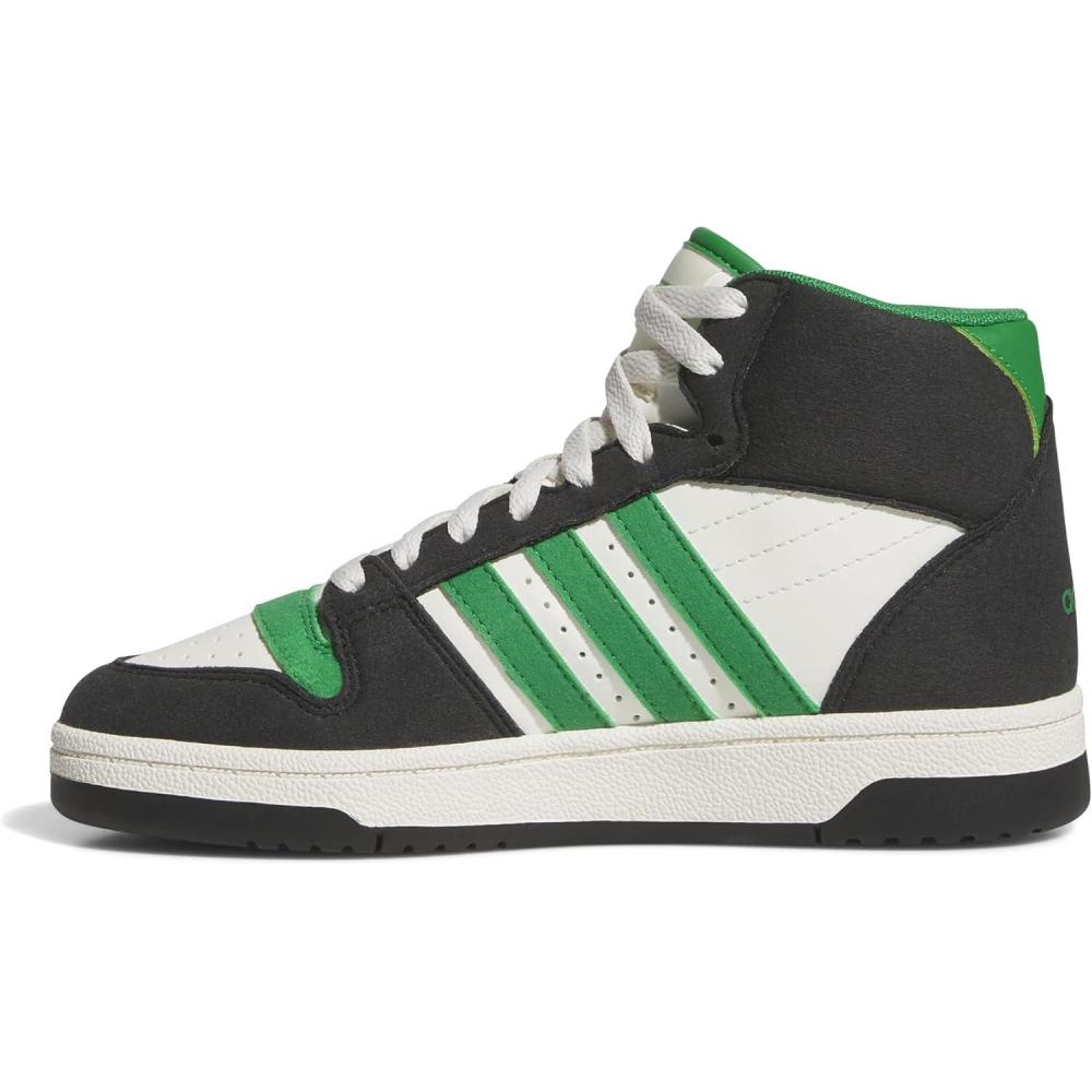 imageadidas UnisexChild Break Start Mid Top SneakerBlackGreenCloud White