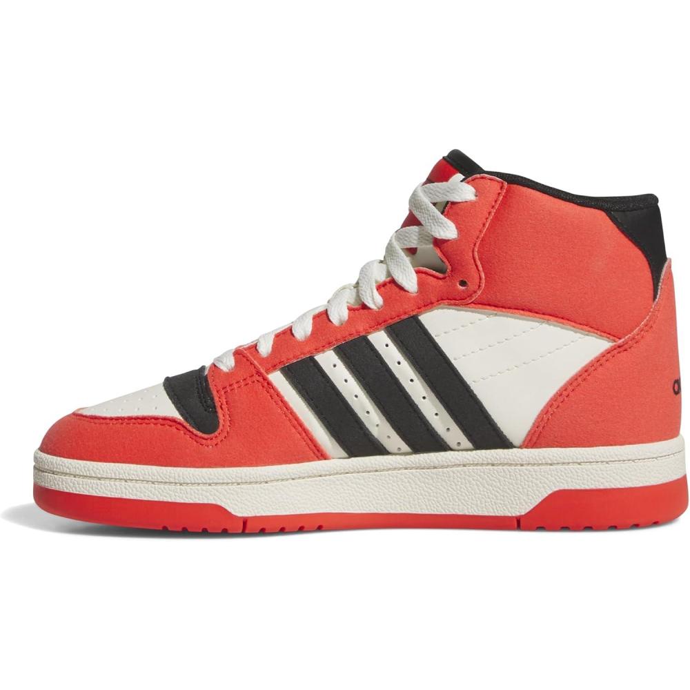 imageadidas UnisexChild Break Start Mid Top SneakerBright RedBlackOff White