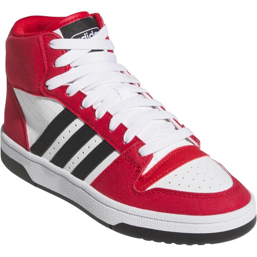 imageadidas UnisexChild Break Start Mid Top SneakerTeam Power RedBlackWhite