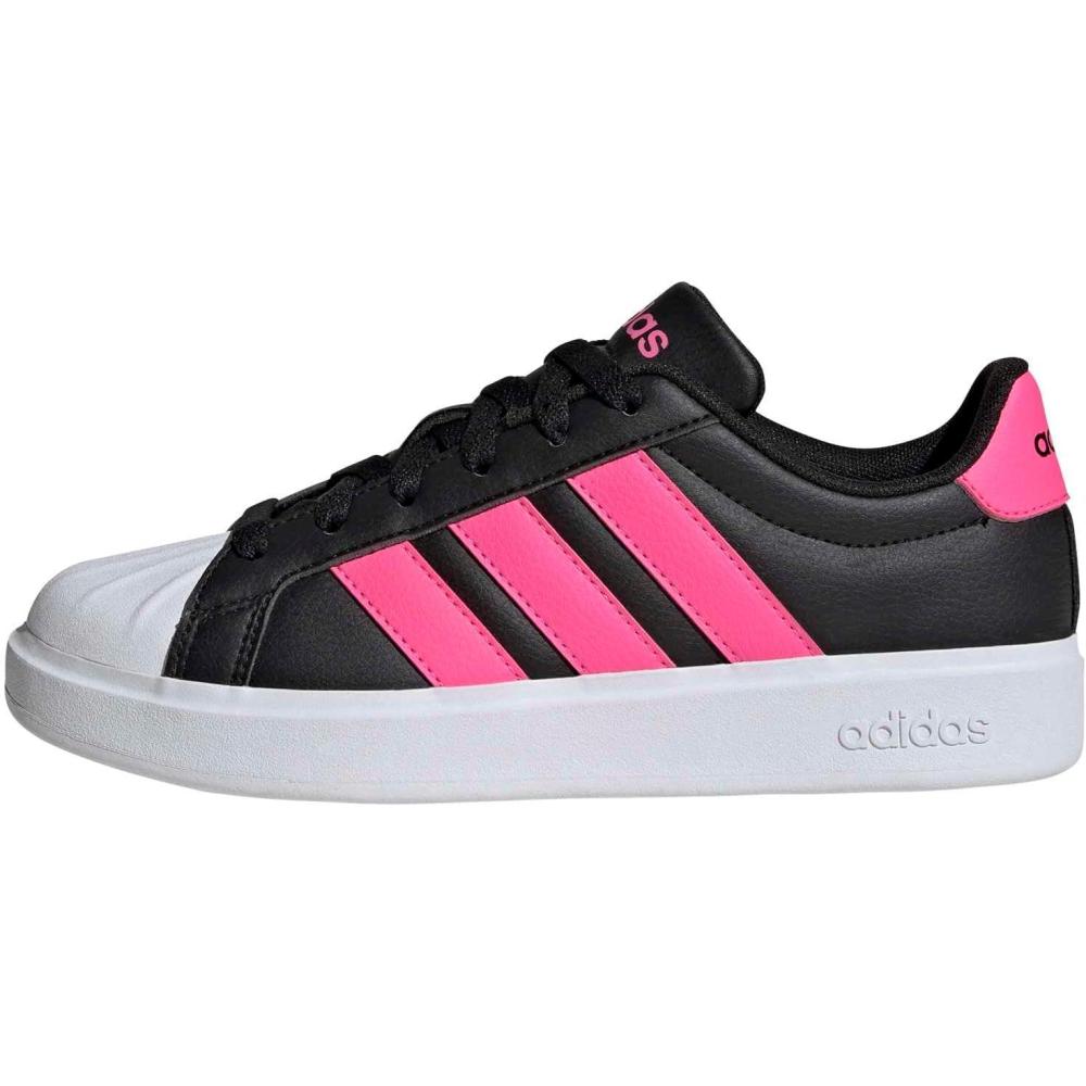 imageadidas UnisexChild Streetalk SneakerBlackLucid PinkWhite