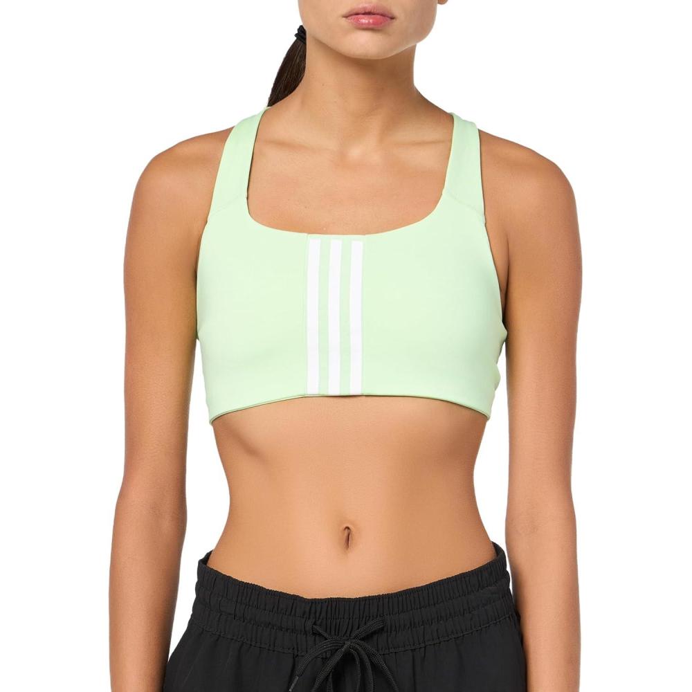 imageadidas Womens Powerimpact Training Medium Support BraSemi Green Spark