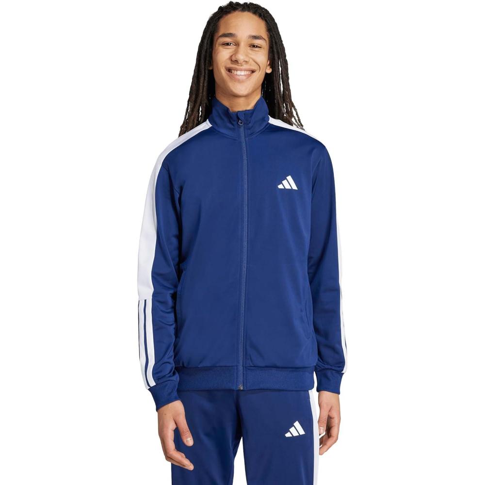 imageadidas mens Colorblock Track TopDark BlueWhite