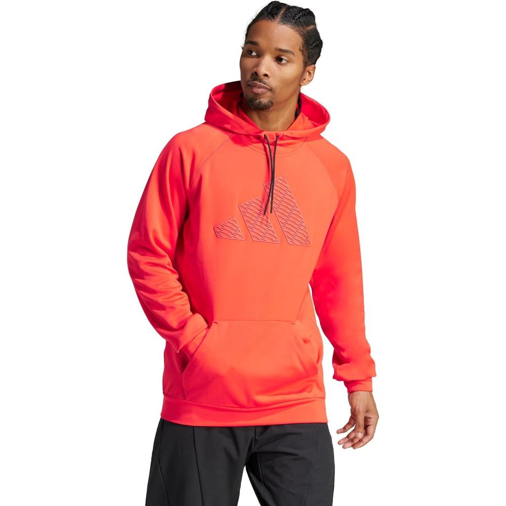 imageadidas mens Game and Go Big Logo Training HoodieBright Red