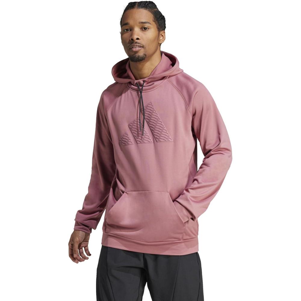 imageadidas mens Game and Go Big Logo Training HoodiePreloved Crimson