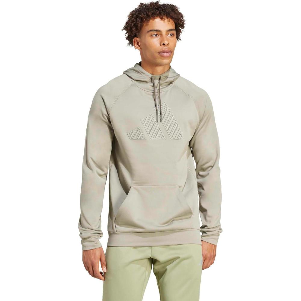 imageadidas mens Game and Go Big Logo Training HoodieSilver Pebble