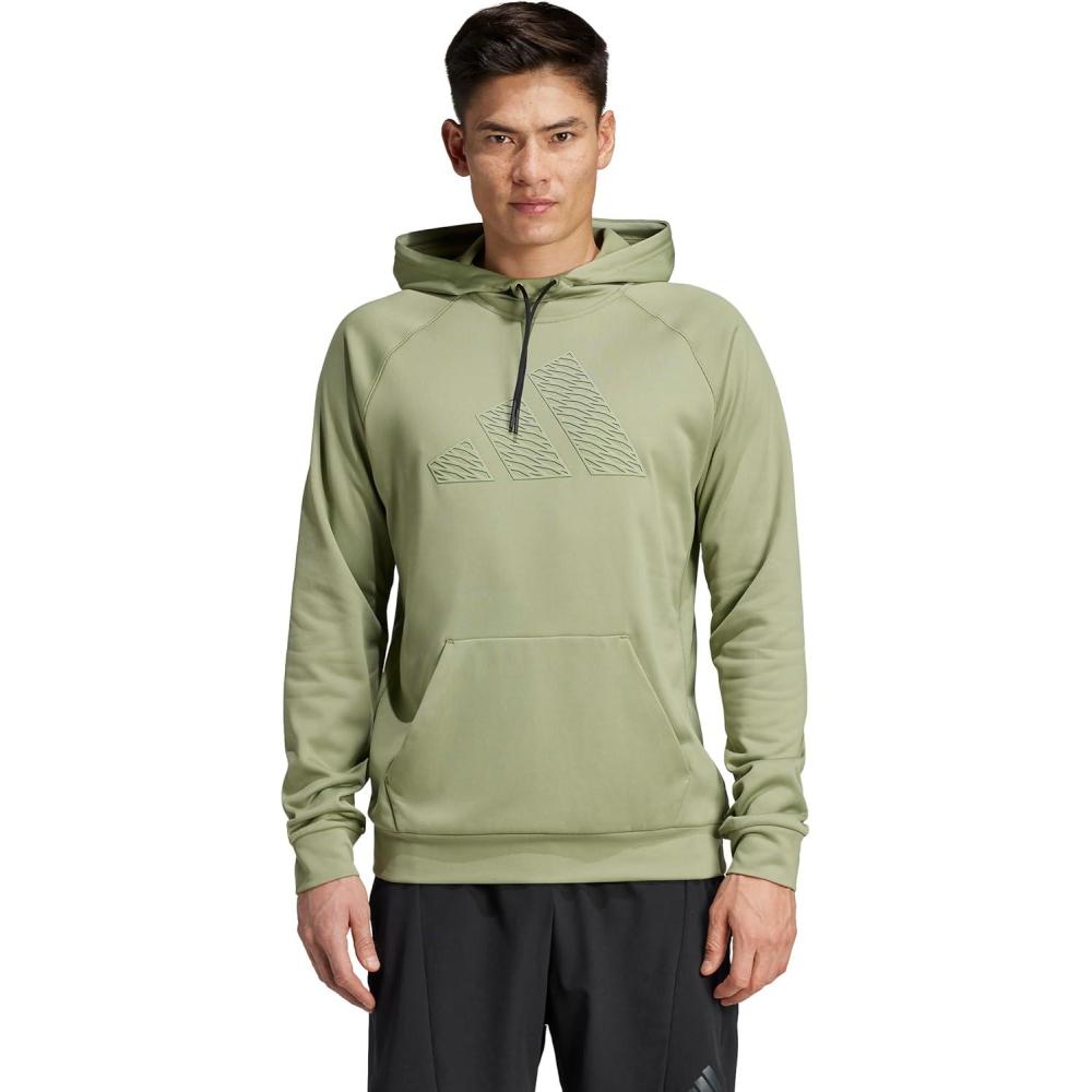 imageadidas mens Game and Go Big Logo Training HoodieTent Green