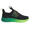 imageAdidas UnisexChild Lite Racer Adapt 70 SneakerBlackSemi Court GreenSolar Slime