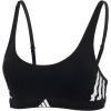 imageAdidas Womens 3 Stripes Active Essentials Cotton Scoop Bralette with Removable CookiesBlack