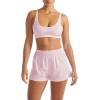 imageAdidas Womens 3 Stripes Active Essentials Cotton Scoop Bralette with Removable CookiesClear Pink