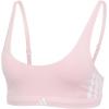 imageAdidas Womens 3 Stripes Active Essentials Cotton Scoop Bralette with Removable CookiesClear Pink