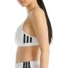 imageAdidas Womens 3 Stripes Active Essentials Cotton Scoop Bralette with Removable CookiesWhite