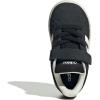 imageadidas BabyBoys Grand Court 20 Elastic Lace ampamp Strap SneakerBlackOff WhiteWhite
